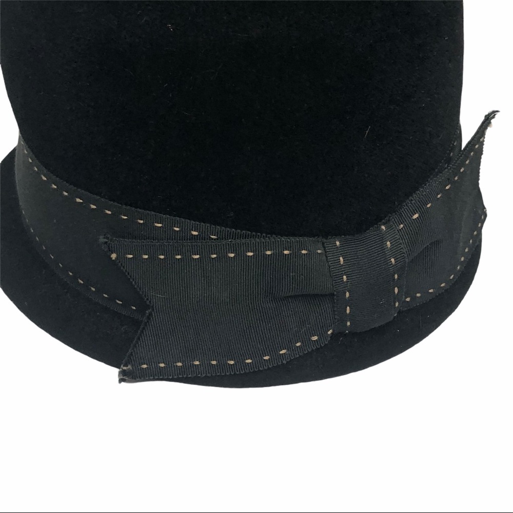 Vintage Peachbloom Velour Black Velvet Hat - Picture 7 of 12